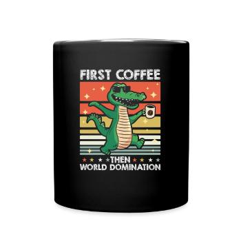 Krokodil Alligator Kaffee-Sonnenbrille - Tasse einfarbig - Schwarz - Vorne