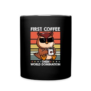 Vogel Ornithologe Kaffee-Sonnenbrille - Tasse einfarbig - Schwarz - Vorne