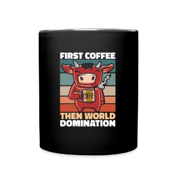 Café Bull Bull Beef - Mug uni - noir - Devant