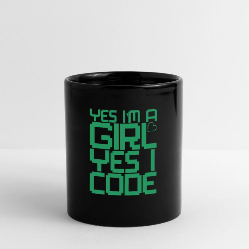 Developer Coder Programmer Girl Full Colour Mug