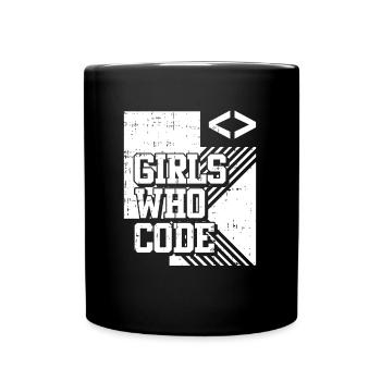 Développeur Coder Programmeur Girl - Mug uni - noir - Devant