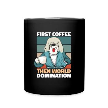 Old English Shepherd Bobtail Coffee - Full Colour Mug - black - Front