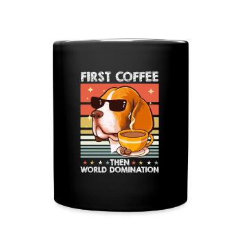 Beagle Sunglasses Coffee - Full Colour Mug - black - Front