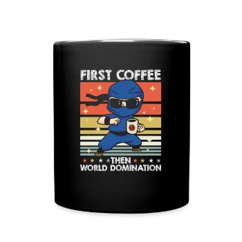 Ninja Sunglasses Café - Mug uni - noir - Devant