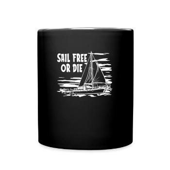 Liberté de voilier - Mug uni - noir - Devant
