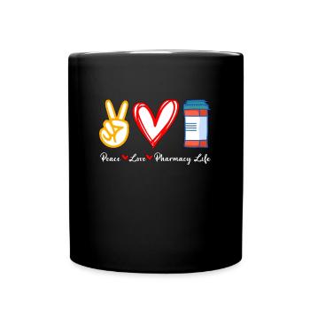 Technicien en pharmacie Peace Love Medicine Pharmacien - Mug uni - noir - Devant