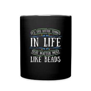 Beading It's The Little Things In Beadwork Beader - Tasse einfarbig - Schwarz - Vorne