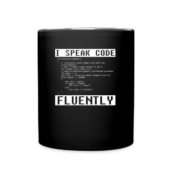 Developer Coder Programmer Funny - Full Colour Mug - black - Front