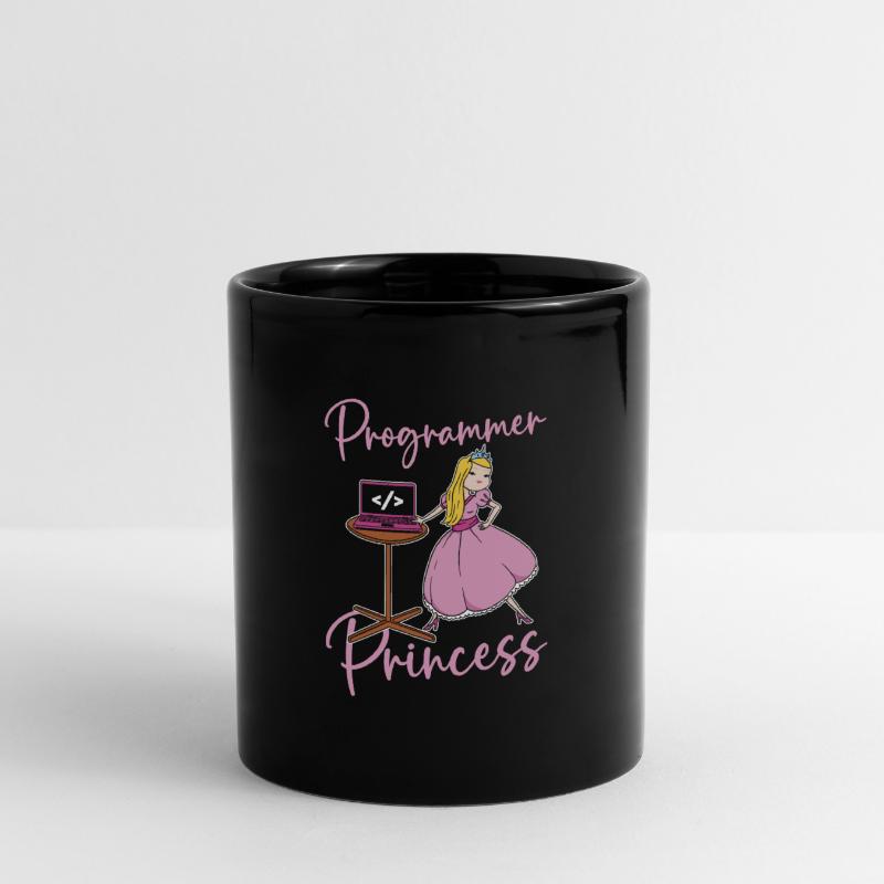 Entwickler Coder Programmierer Prinzessin Tasse einfarbig