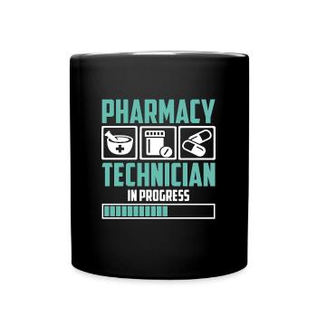 Le technicien en pharmacie en cours aime la prescription - Mug uni - noir - Devant