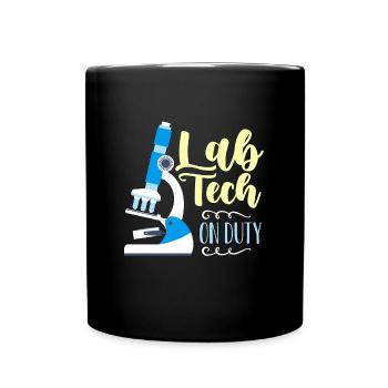 Lab Technician Lab Tech On Duty Medical Healthcare - Full Colour Mug - black - Front