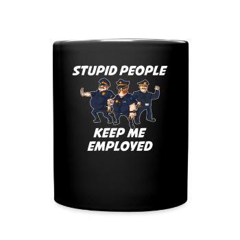 Cadeau de prison de gens stupides - Mug uni - noir - Devant