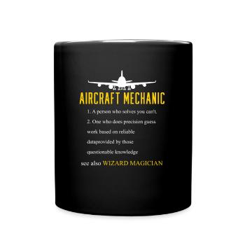 Définition du mécanicien d’aéronef - Mug uni - noir - Devant