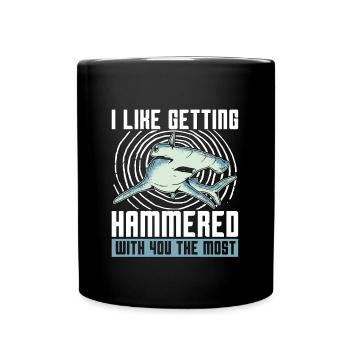 Marine Biology I Like Getting Hammered Underwater - Full Colour Mug - black - Front