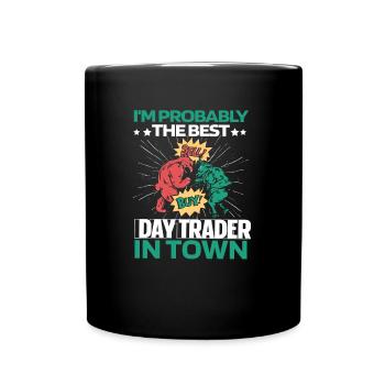 Day Trading Day Trader Taureau Ours - Mug uni - noir - Devant