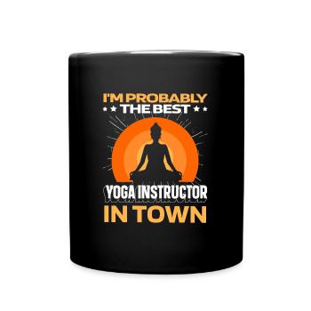 Yoga Teacher Yoga Instructor Sunny - Full Colour Mug - black - Front