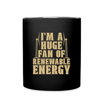 Technologie des éoliennes Je suis un grand fan de Windmill Lover - Mug uni - noir - Devant