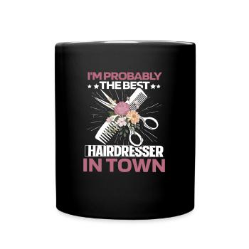 Coiffeur Coiffeur Fleurs - Mug uni - noir - Devant