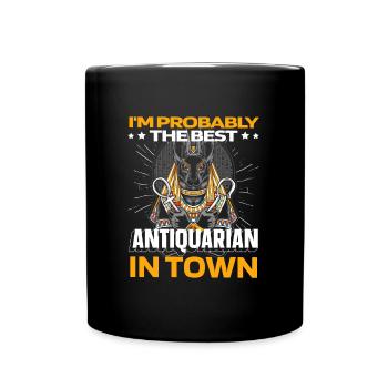 Antiquitäten Antiquitätenhändler Anubis - Tasse einfarbig - Schwarz - Vorne