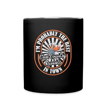 XC Runner Cross Country Running Funny - Full Colour Mug - black - Front