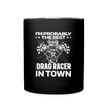 Dragster Drag Race Drôle - Mug uni - noir - Devant