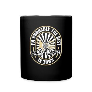 Frisbee drôle - Mug uni - noir - Devant