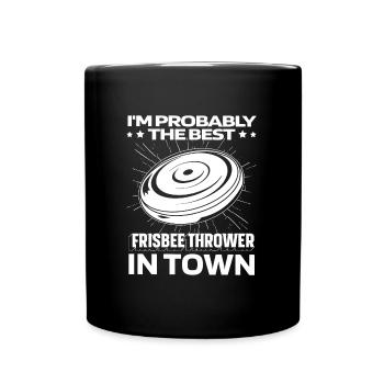 Frisbee drôle - Mug uni - noir - Devant