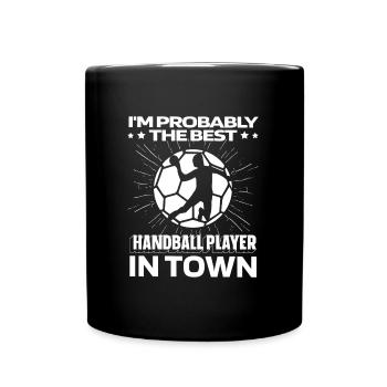 Handball Handball Joueur drôle - Mug uni - noir - Devant