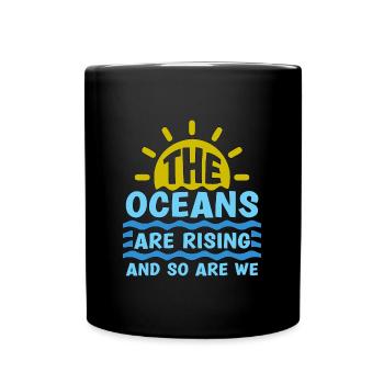 Changement climatique L’océan monte Sauvez la planète - Mug uni - noir - Devant