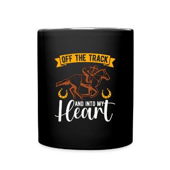 Course de chevaux hors piste et animaux Coureur de chevaux - Mug uni - noir - Devant