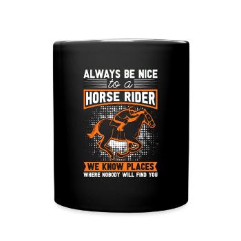 Les courses de chevaux sont toujours agréables pour les chevaux - Mug uni - noir - Devant