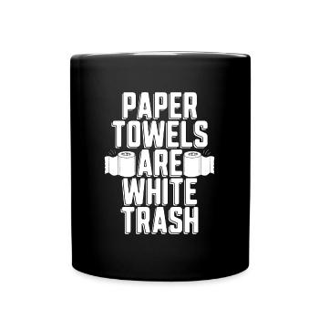 Recyclage des serviettes en papier sont blanches Go Green Recycler - Mug uni - noir - Devant