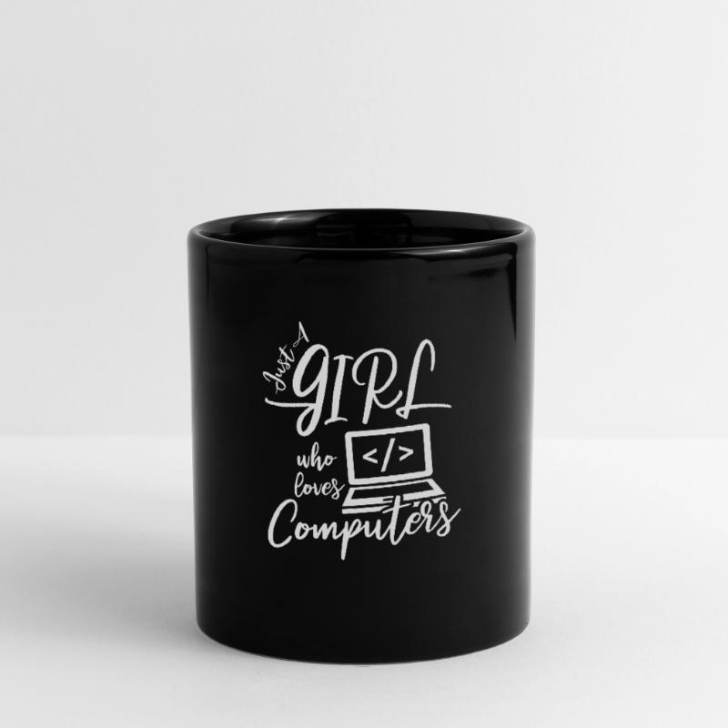 Developer Coder Programmer Girl Full Colour Mug