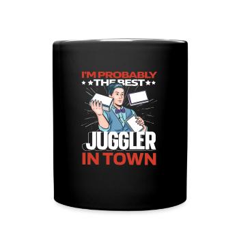 Juggling Juggler Funny - Full Colour Mug - black - Front