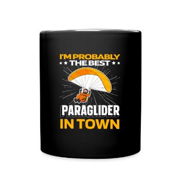 Paragleiter Paragleiten Lustig - Tasse einfarbig - Schwarz - Vorne