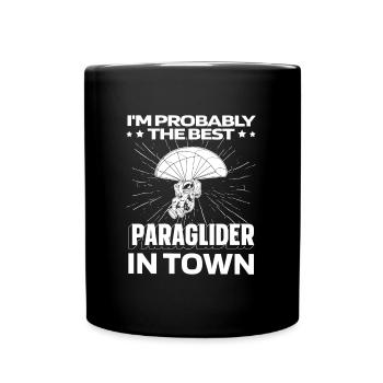 Paragleiter Paragleiten Witzig - Tasse einfarbig - Schwarz - Vorne