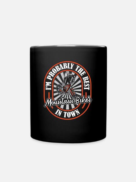 Mountain Bike Mountain Bike Mtb Funny - Full Colour Mug - black