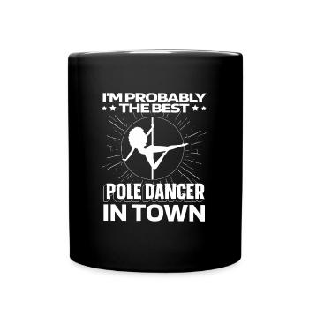 Pole Dancing Drôle - Mug uni - noir - Devant