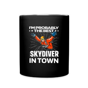 Parachutisme parachutisme drôle - Mug uni - noir - Devant