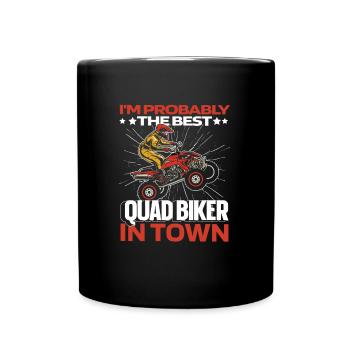 Quad Bike Drôle - Mug uni - noir - Devant