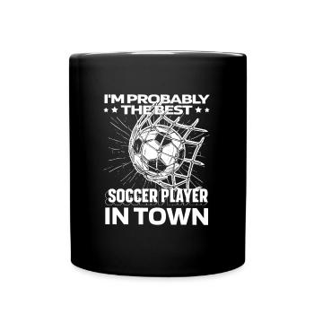 Footballeur Footballeur Drôle - Mug uni - noir - Devant