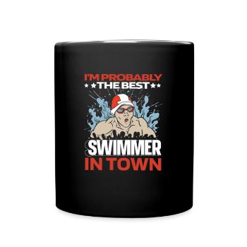 Nageurs nageurs drôles - Mug uni - noir - Devant