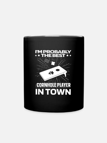 Cornhole Blind Hole Game Funny - Full Colour Mug - black