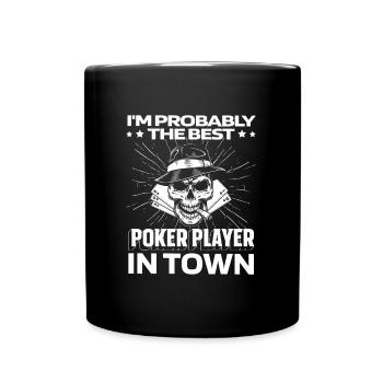 Poker Witzig - Tasse einfarbig - Schwarz - Vorne