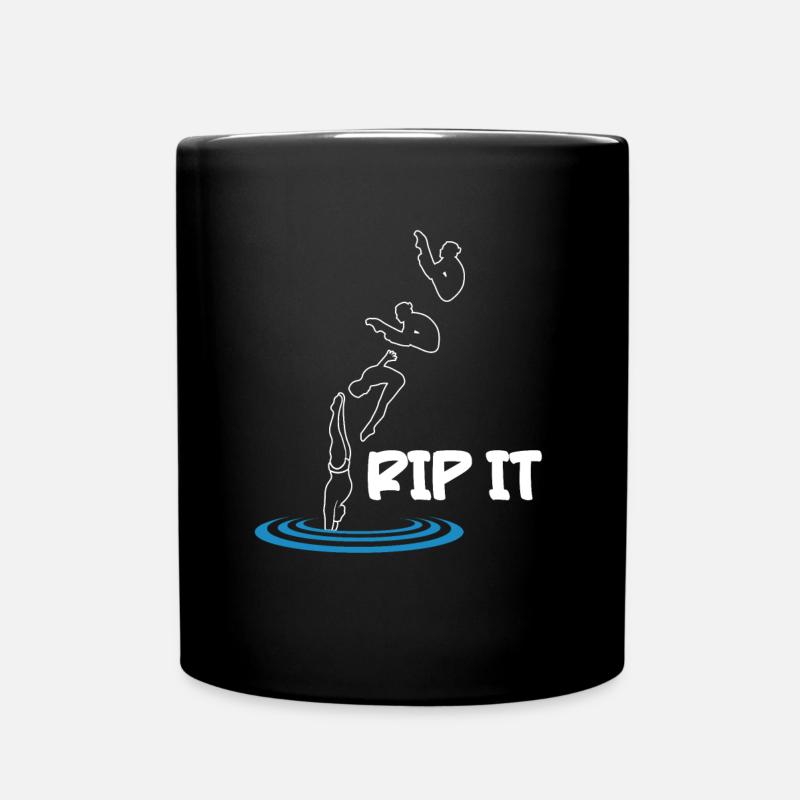 Turmspringen Turmspringer Rip It - Tasse einfarbig - Schwarz