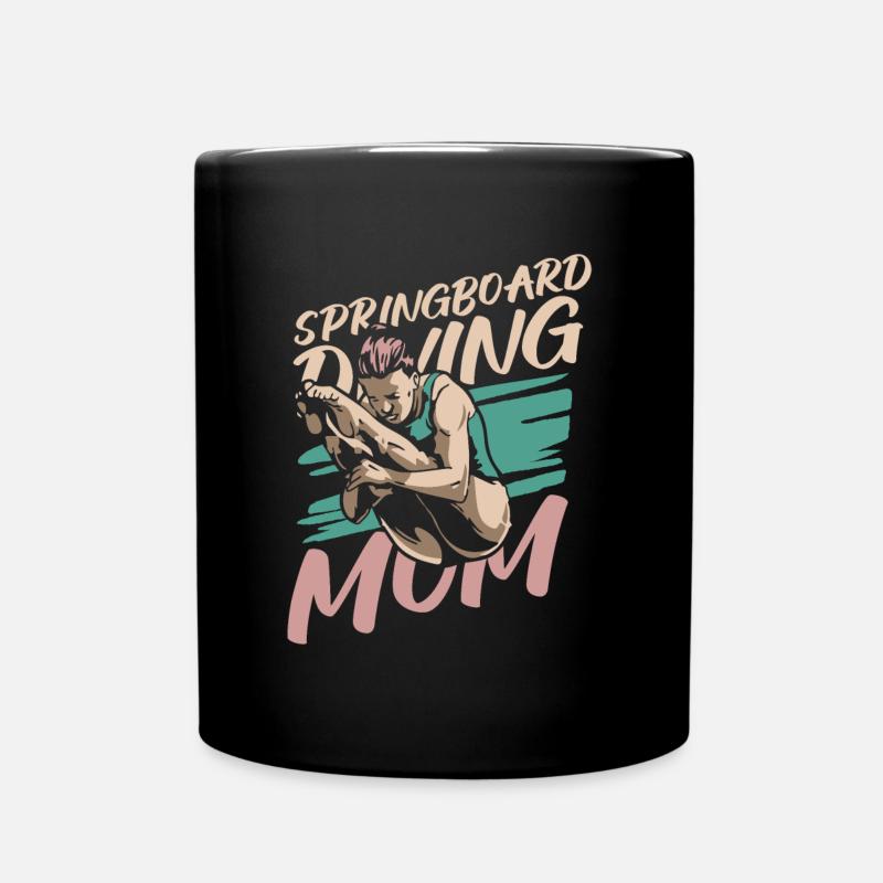 Turmspringen Turmspringer Mama - Tasse einfarbig - Schwarz