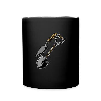 Hobby Gardener Garden Shovel - Full Colour Mug - black - Front
