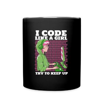 Developer Coder Programmer - Full Colour Mug - black - Front