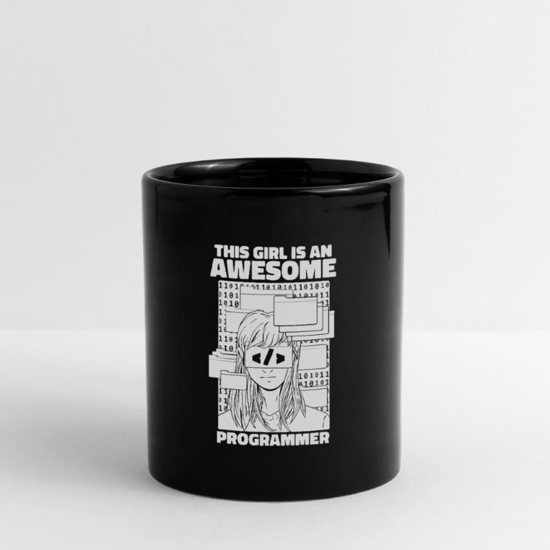 Developer Coder Programmer Girl Full Colour Mug