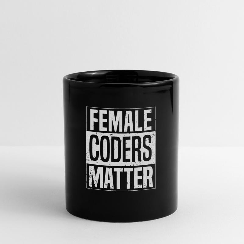 Entwickler Coder Programmierer Weiblich Tasse einfarbig